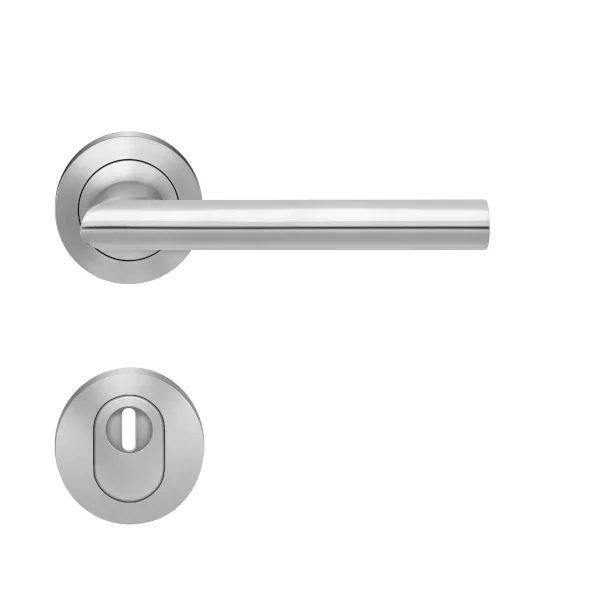 Verona - Stainless Steel Door Handle Set with SKG*** Safety Rosette – thumbnail 1